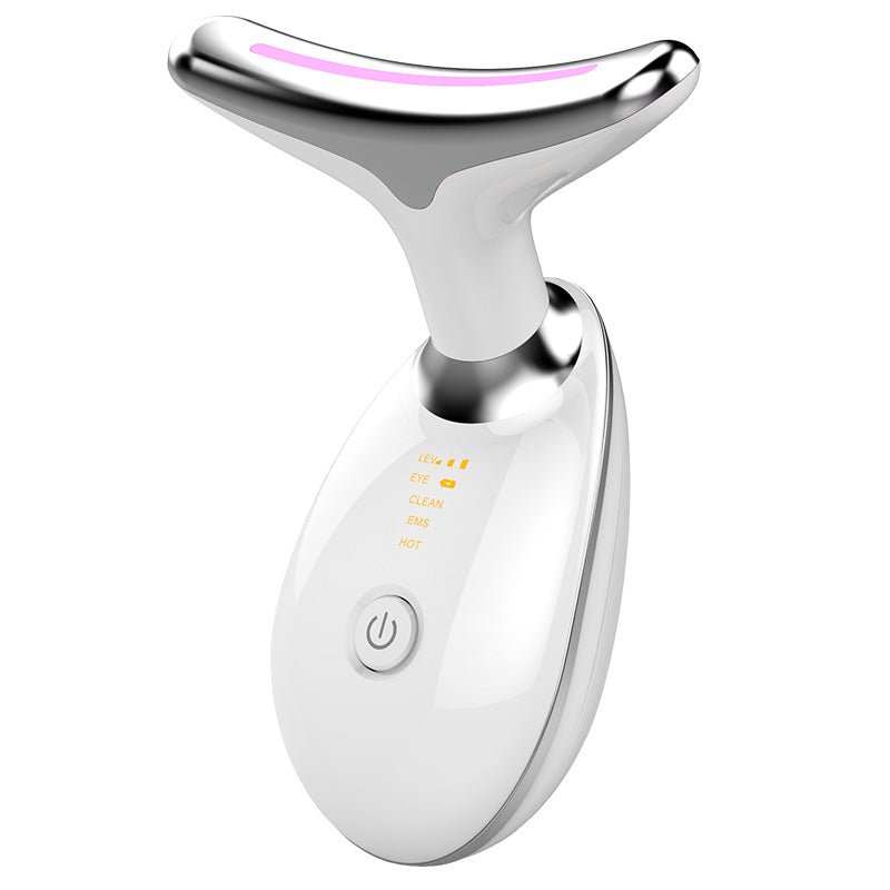 white Skin Rejuvenation Beauty Device Rechargeable Neck and Face and Eye Lifting Massager