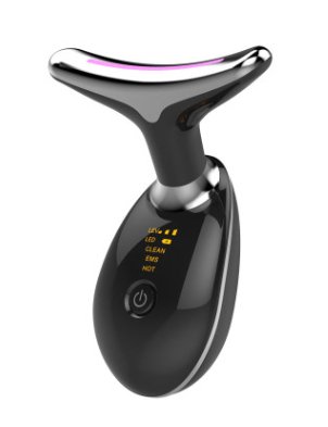 black Skin Rejuvenation Beauty Device Rechargeable Neck and Face and Eye Lifting Massager