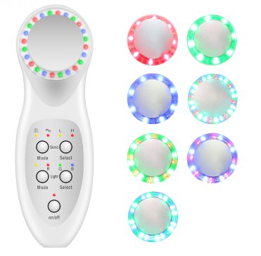 Light and Ultrasonic Therapy Facial Wand with all LEDs