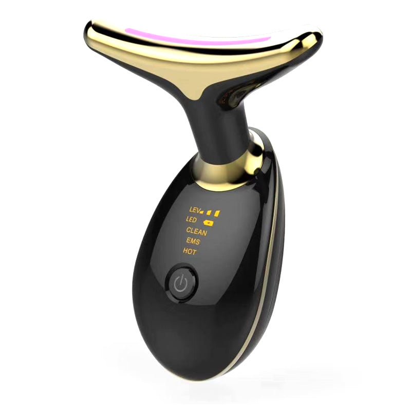 black Skin Rejuvenation Beauty Device Rechargeable Neck and Face and Eye Lifting Massager