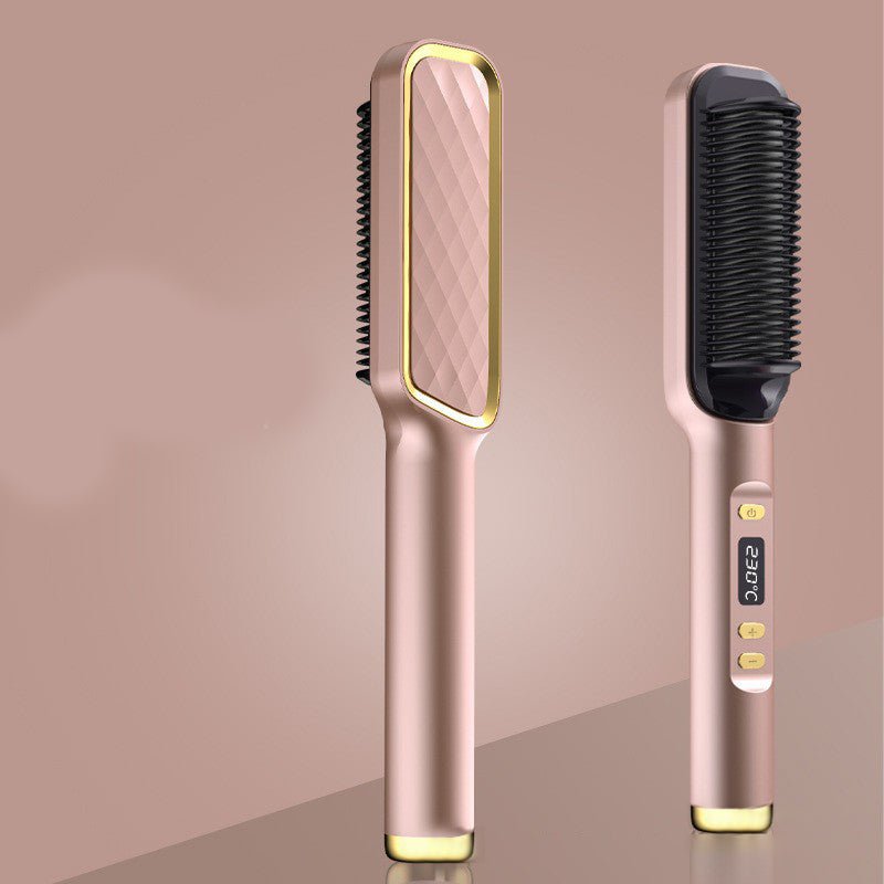 copper and gold straightening brush upright multiple view