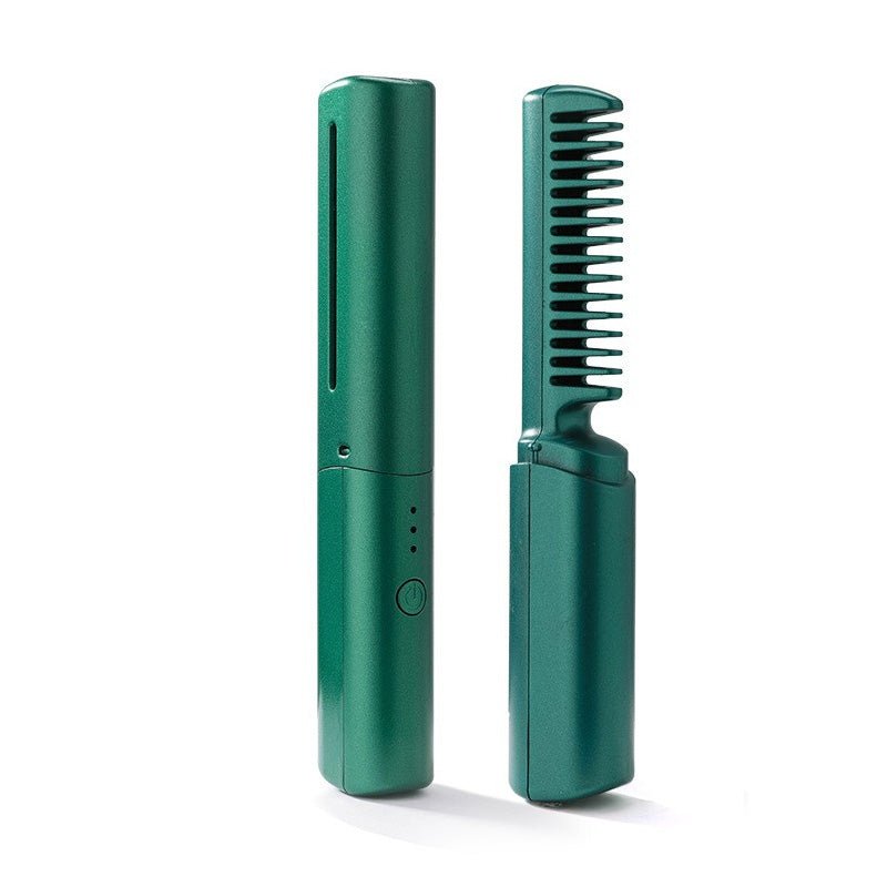 small green Portable Hair Straightener