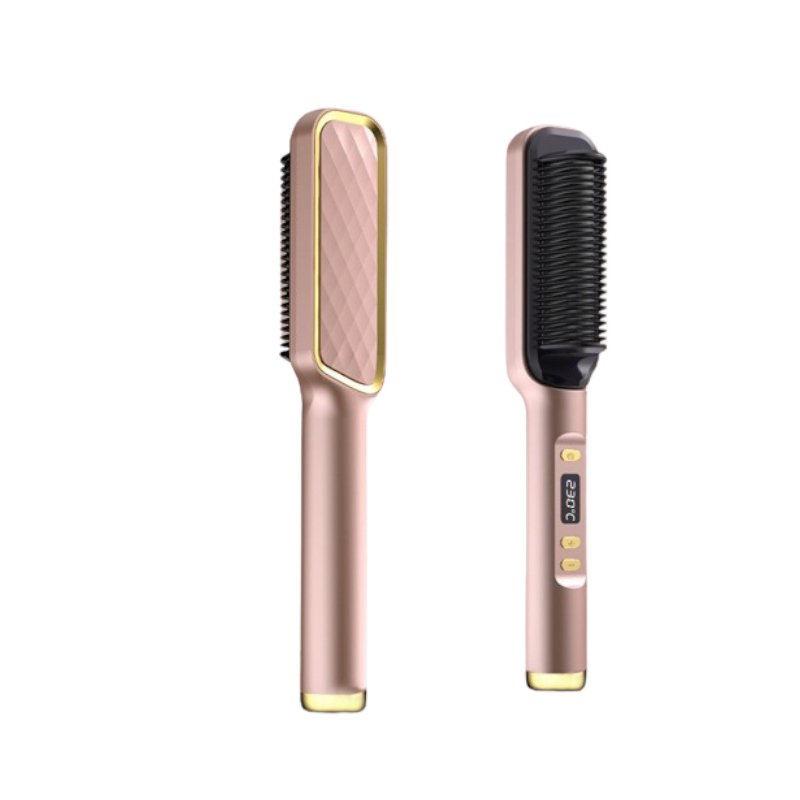 copper and gold straightening brush upright multiple view