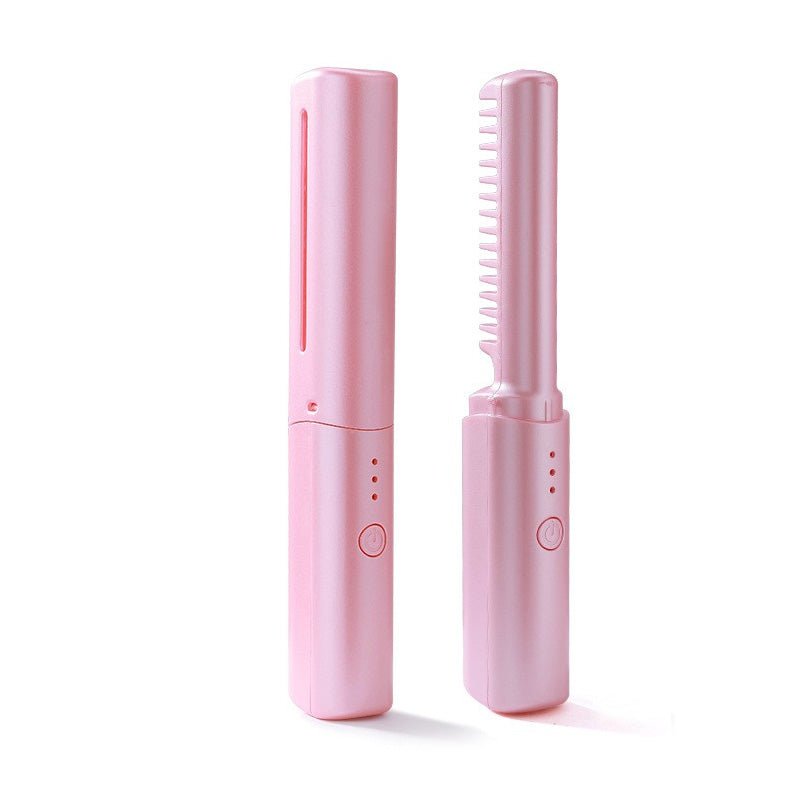 small pink Portable Hair Straightener